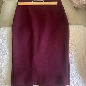 Massimo Dutti rich burgundy pencil skirt